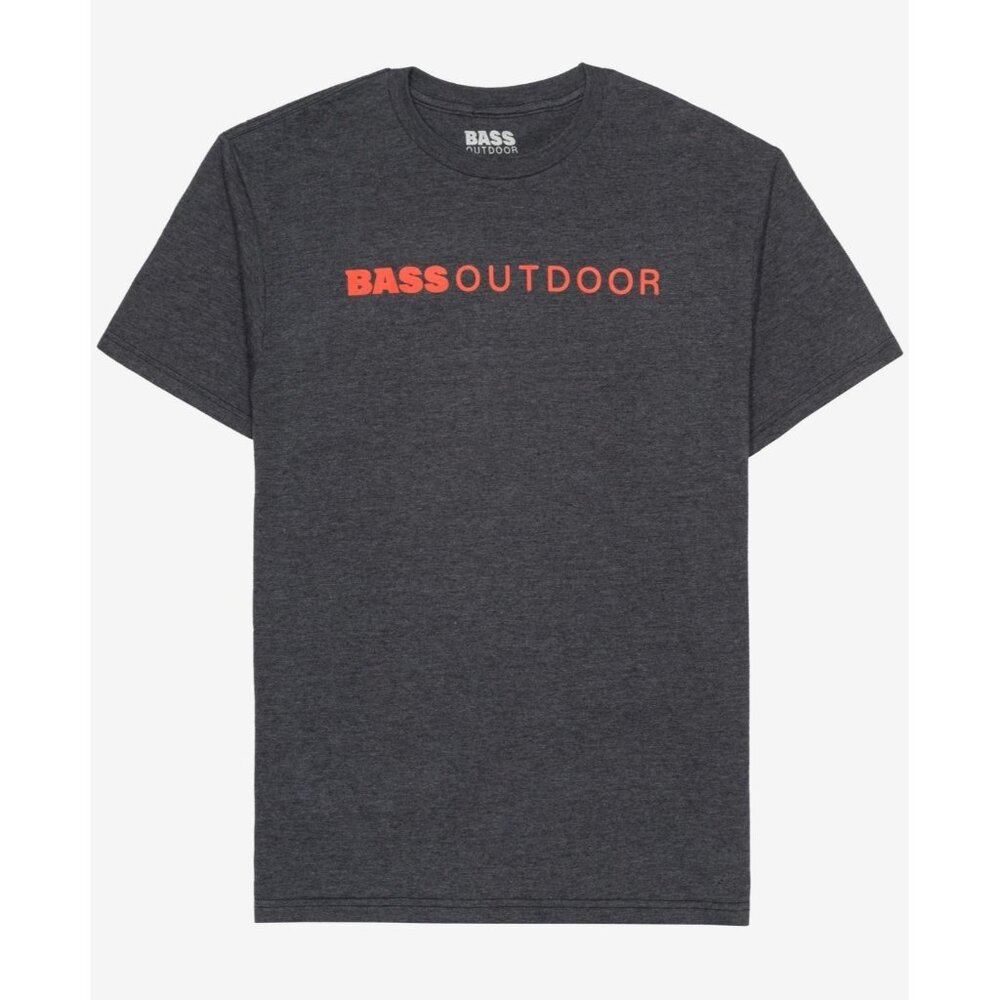 Bass Outdoor Shirt Men's Size S Gray Charcoal Heather Graphic T-Shirt Outdoor